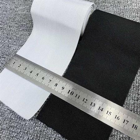 Dây thun đen và trắng đàn hồi cao 8cm
