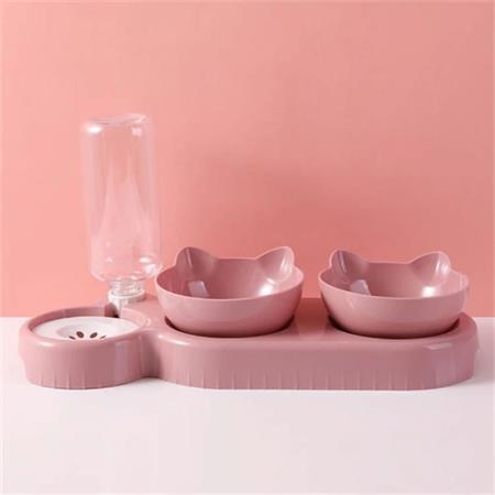 Bát ăn chống gù cho thú cưng kèm bình cấp nước